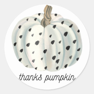 Adesivo Redondo Obrigado Pumpkin Sticker