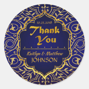 Adesivo Redondo Obrigado que de Bollywood das noites árabes você