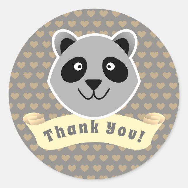 Adesivo Redondo Obrigado Raccoon (Frente)