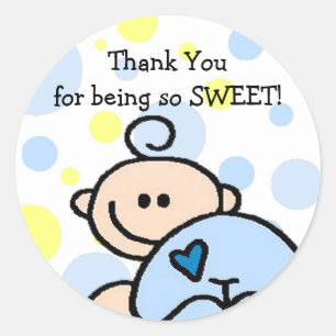 Adesivo Redondo Obrigado, rapaz.