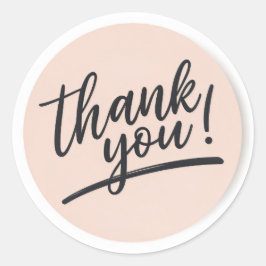 Adesivo Redondo "Obrigado" Roteiro Moderno – Elega