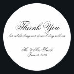 Adesivo Redondo Obrigado Script Simples<br><div class="desc">Obrigado Script Simples</div>