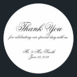 Adesivo Redondo Obrigado Script Simples<br><div class="desc">Obrigado Script Simples</div>