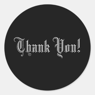 Adesivo Redondo Obrigado! Selo de Envelope de Texto Formal de Casa
