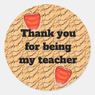 Adesivo Redondo Obrigado sendo minha apreciação de Apple do