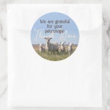 Obrigado Sheep Yarn Fiber Business Sticker