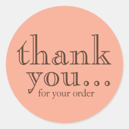 Adesivo Redondo Obrigado Simples Pelo Cliente De Sua Empresa De En