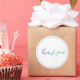 Adesivo Redondo Obrigado Sticker