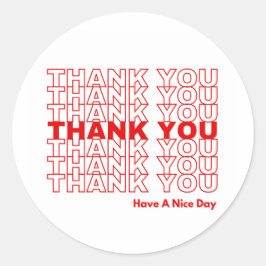 Adesivo Redondo Obrigado Sticker