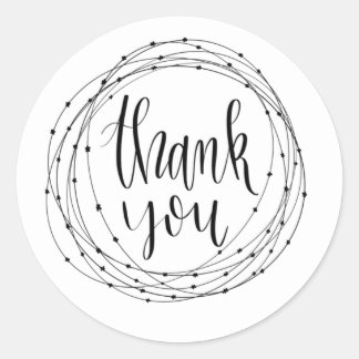 Adesivo Redondo Obrigado Sticker