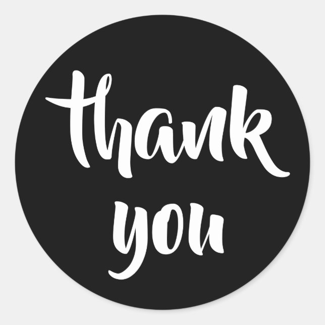 Adesivo Redondo Obrigado Sticker (Frente)