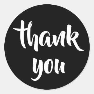 Adesivo Redondo Obrigado Sticker