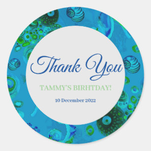 Adesivo Redondo Obrigado Sticker