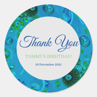 Adesivo Redondo Obrigado Sticker