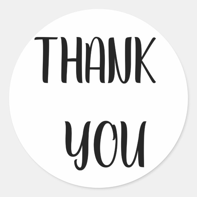 Adesivo Redondo Obrigado Sticker (Frente)