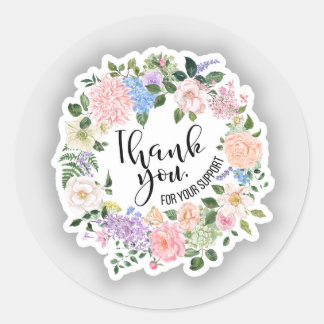 Adesivo Redondo Obrigado Sticker