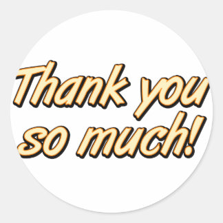 Adesivo Redondo Obrigado Sticker