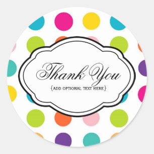 Adesivo Redondo Obrigado Sticker