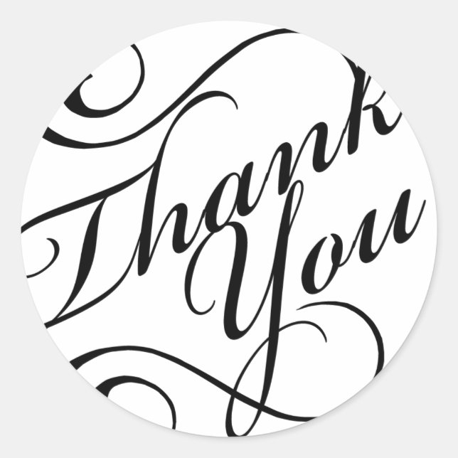 Adesivo Redondo Obrigado Sticker (Frente)