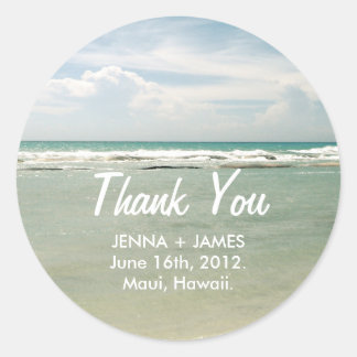 Adesivo Redondo Obrigado Sticker // Casamento de Destino