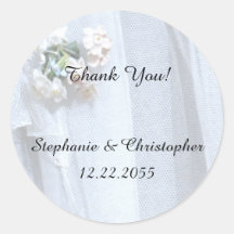 Obrigado Sticker, Casamento, Vintage Lace