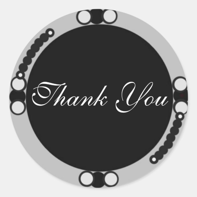 Adesivo Redondo Obrigado Sticker / Envelope Seal (Frente)