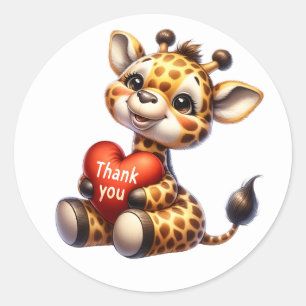 Adesivo Redondo Obrigado, Stickers