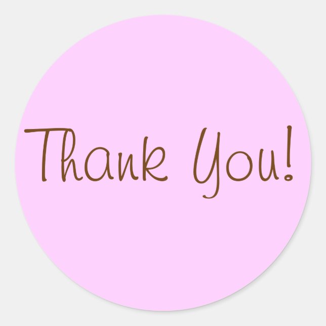 Adesivo Redondo Obrigado, Stickers! (Frente)