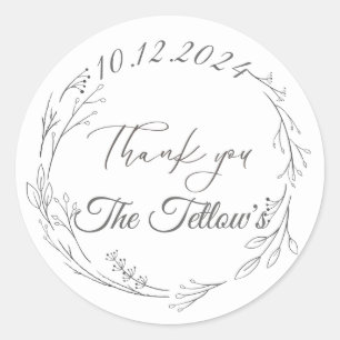 Adesivo Redondo Obrigado, Stickers