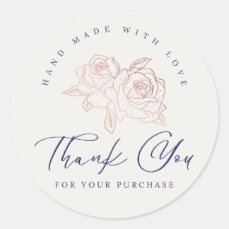 Adesivo Redondo Obrigado, Stickers