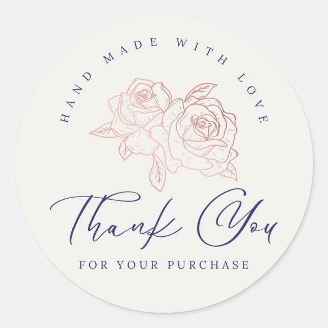 Adesivo Redondo Obrigado, Stickers (Frente)