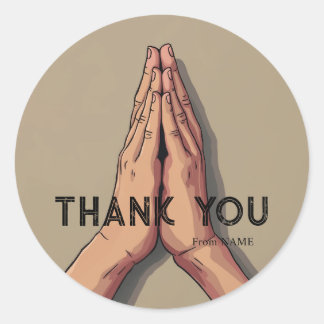 Adesivo Redondo Obrigado Stickers & Labels