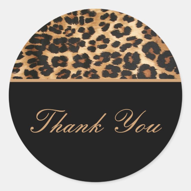 Adesivo Redondo Obrigado Stickers Safari (Frente)