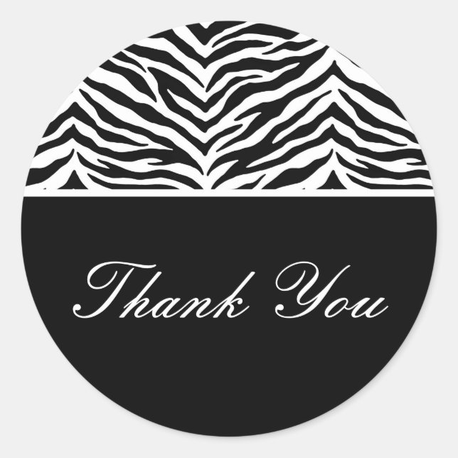 Adesivo Redondo Obrigado Stickers Safari (Frente)