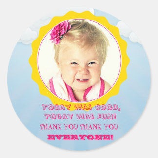 Adesivo Redondo Obrigado, Sunshine Stickers
