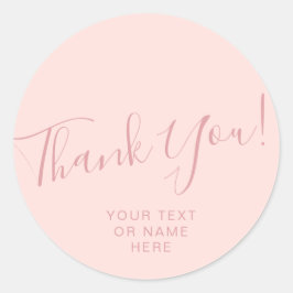 Adesivo Redondo Obrigado tipografia minimalista pincel clássico ro