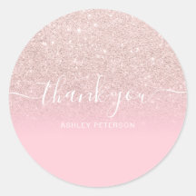 Obrigado tipografia rosa cor-de-rosa-brilho ombre