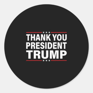 Adesivo Redondo Obrigado Trump 