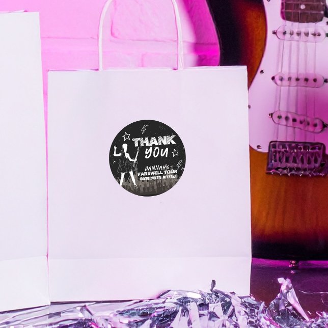 Adesivo Redondo Obrigado Última Turnê Punk Rock (Criador carregado)