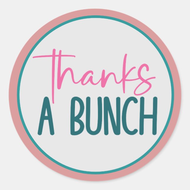 Adesivo Redondo Obrigado um punhal (Frente)