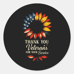 Adesivo Redondo Obrigado Veteranos Dia dos Veteranos Militares do 