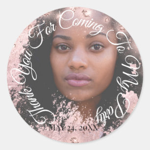 Adesivo Redondo Obrigado vindo a meu brilho graduado da foto