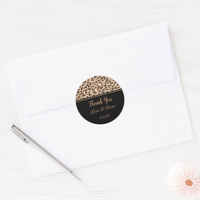 Adesivo Redondo Obrigado, Vinhetas De Casamento Personalizadas (Envelope)