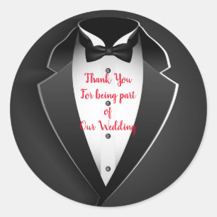 Adesivo Redondo Obrigado Wedding você
