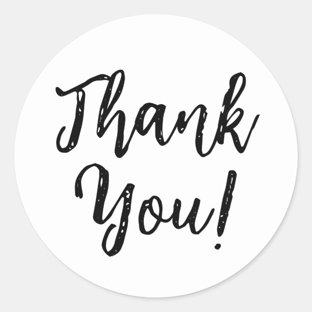 Adesivo Redondo Obrigado White (Frente)