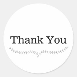 Adesivo Redondo Obrigado Wreath Sticker