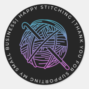 ADESIVO REDONDO OBRIGADO, YARN STICKERS