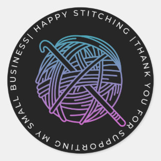 ADESIVO REDONDO OBRIGADO, YARN STICKERS