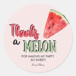 Adesivo Redondo Obrigados a Melon | Melancia | Aniversário Obrigad