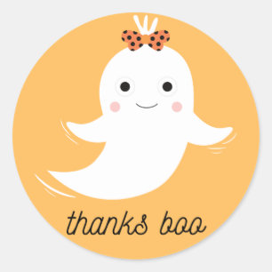 Adesivo Redondo Obrigados Boo Sticker